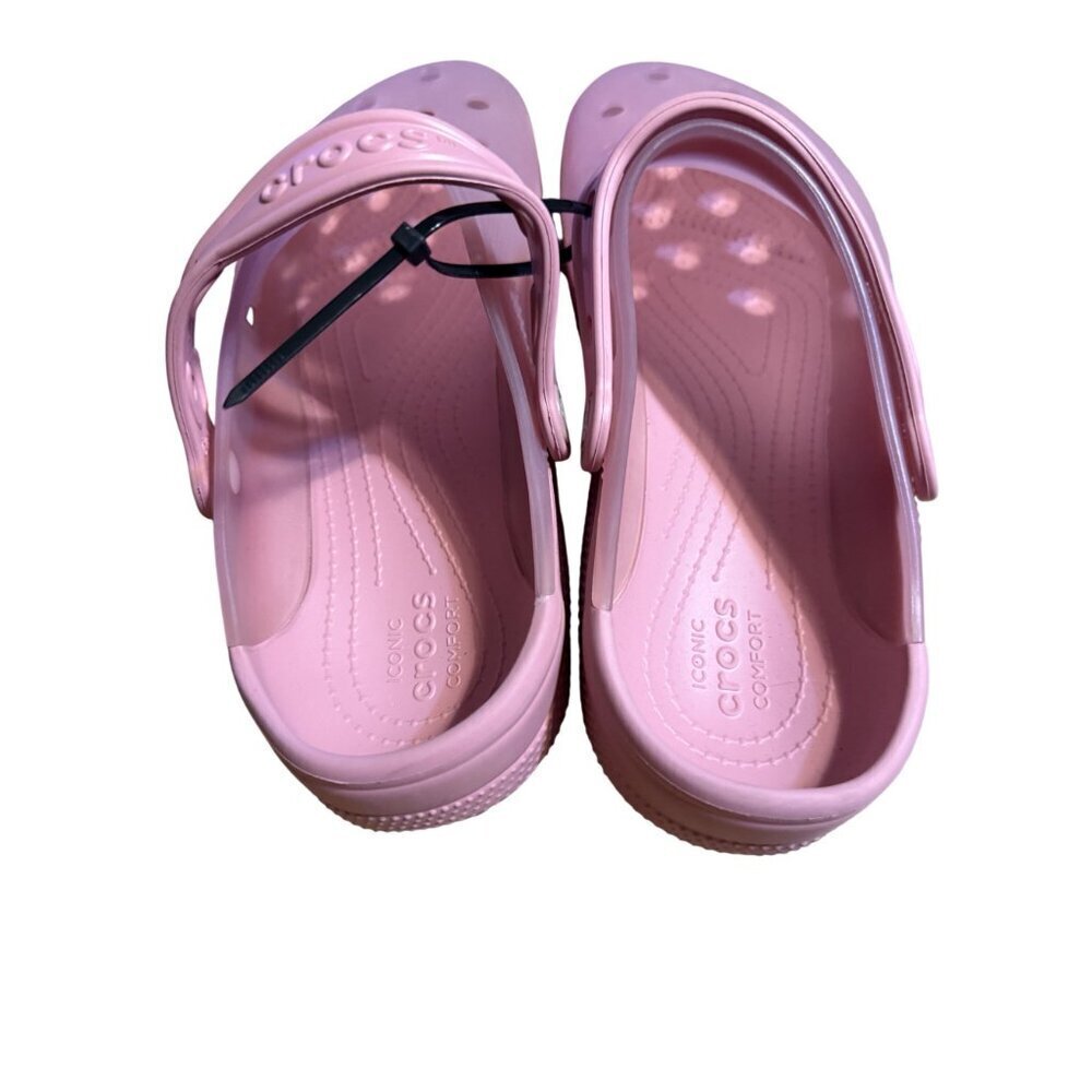 Crocs Classic Clog Shoes Pink With Ventilation Holes  Heel Strap For m 9 w 11 - Picture 3 of 6